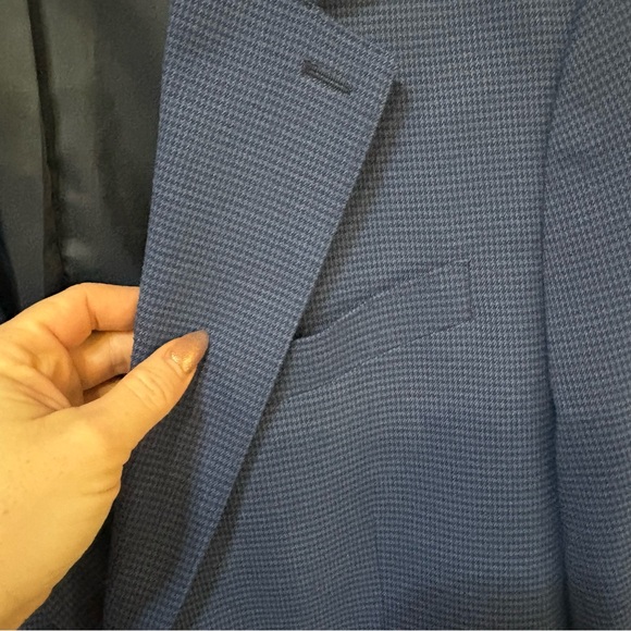 Banana Republic Tailored Fit Blue Textured Blazer | 42L /Office / Business/Mens - Picture 3 of 7